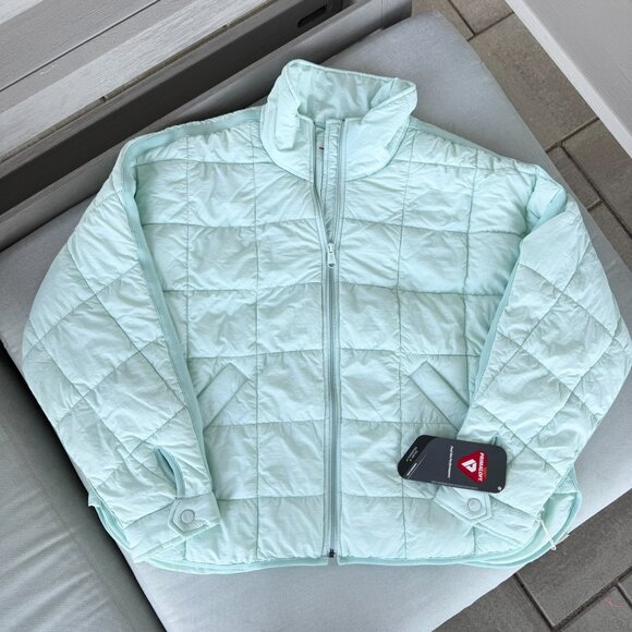 NWT Free People Pippa Packable Puffer Jacket FP Movement Saltwater Blue Medium - Picture 1 of 4